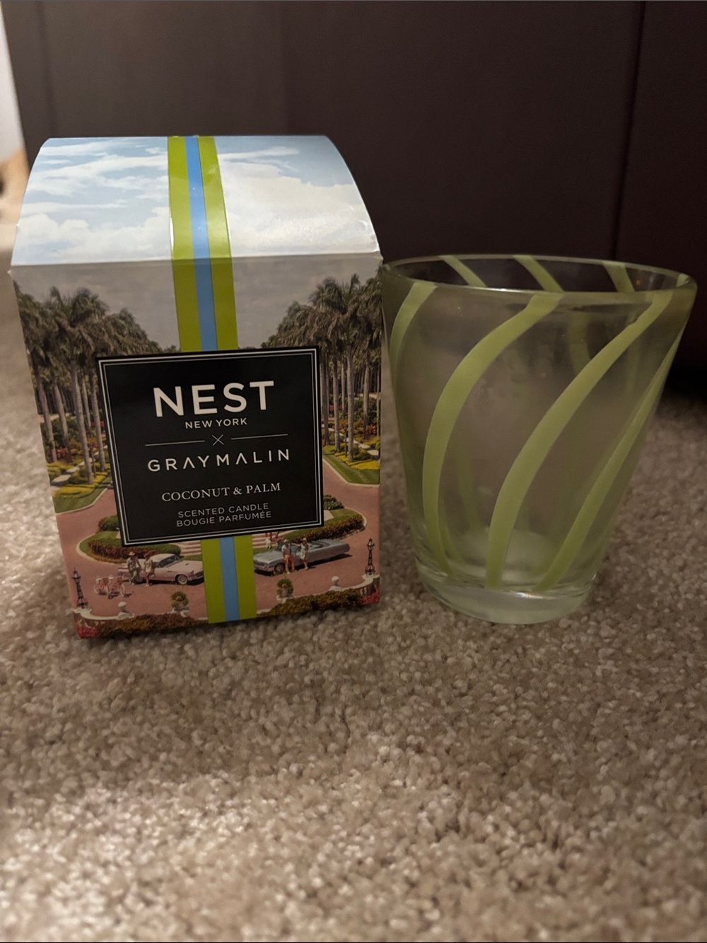 EMPTY glass Nest Fragrances candle jar